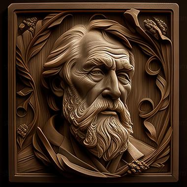 3D model John Frederick Kensett American artist (STL)